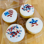 4-Pack Stars & Stripes Cupcakes