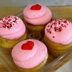 Valentine's Heart Cupcakes, 4-Pack