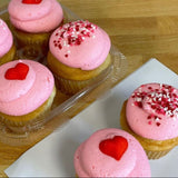 Valentine's Heart Cupcakes, 4-Pack